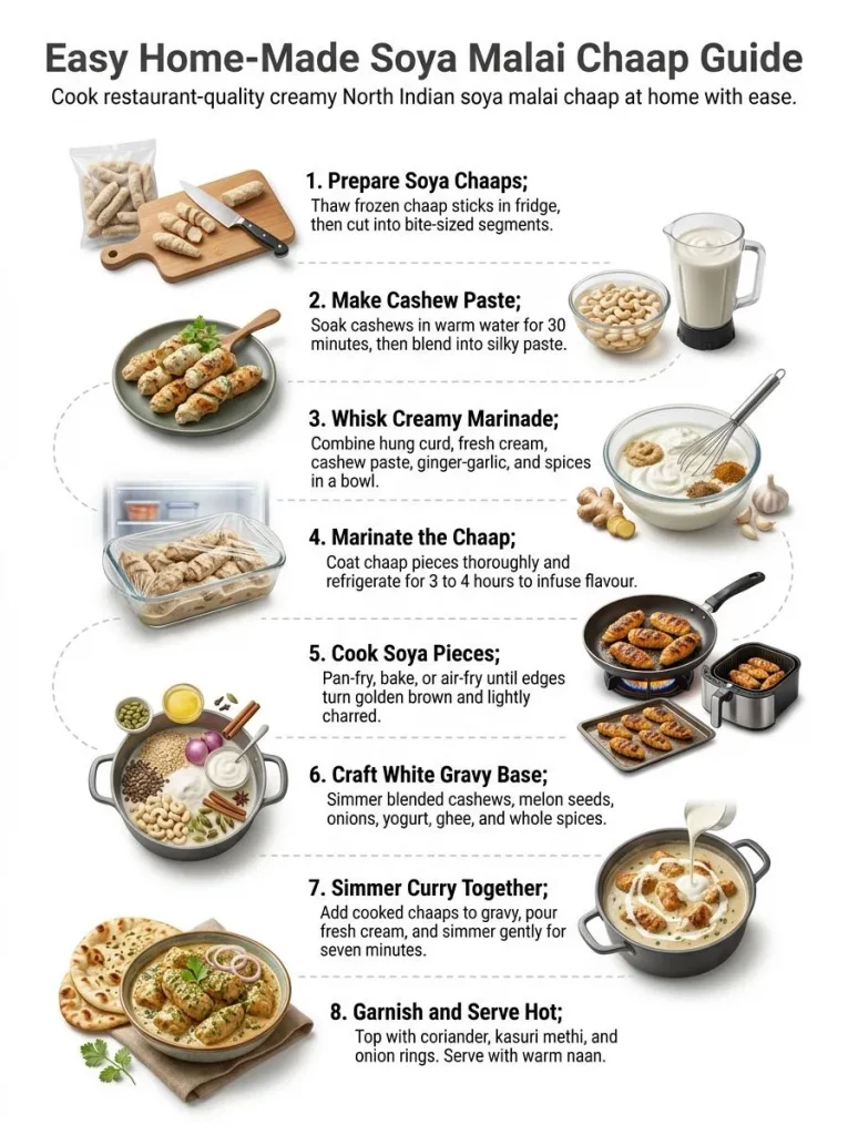 infographic-Best-Soya-Malai-Chaap-Recipe---Easy-To-Follow