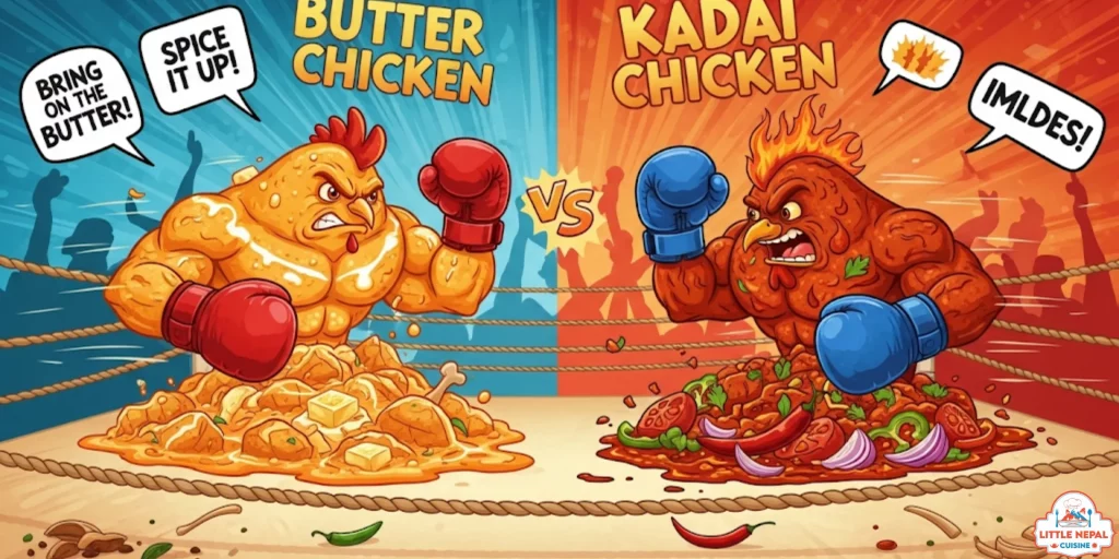 Butter Chicken vs. Kadai Chicken