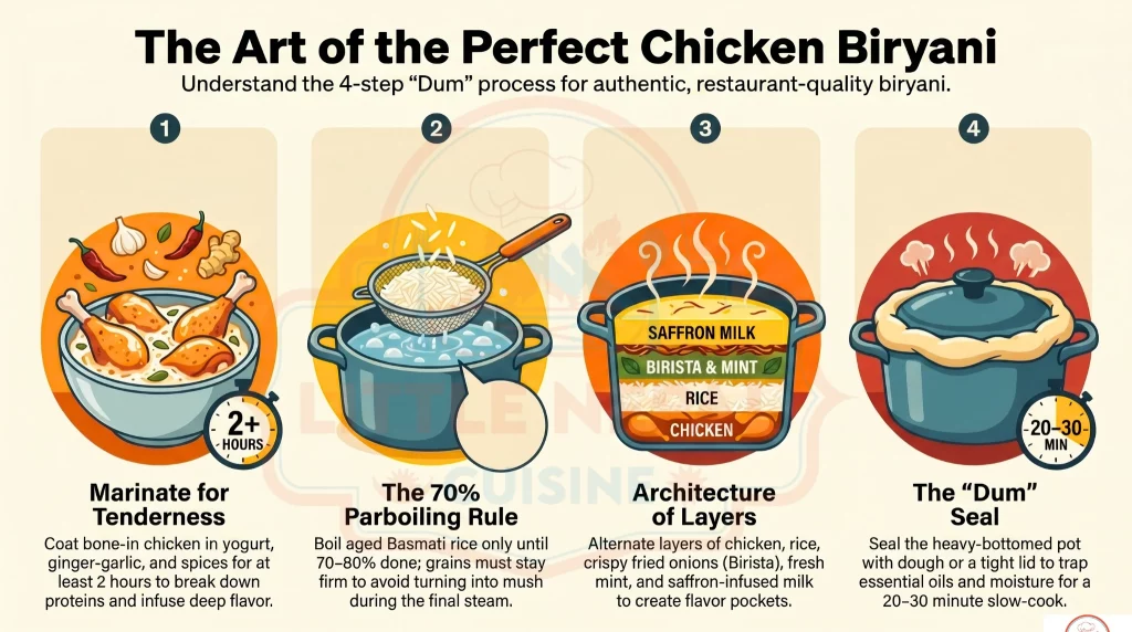 chicken biryani recipe infographic