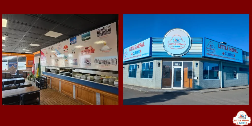 interior and exterior of little Nepal cuisine